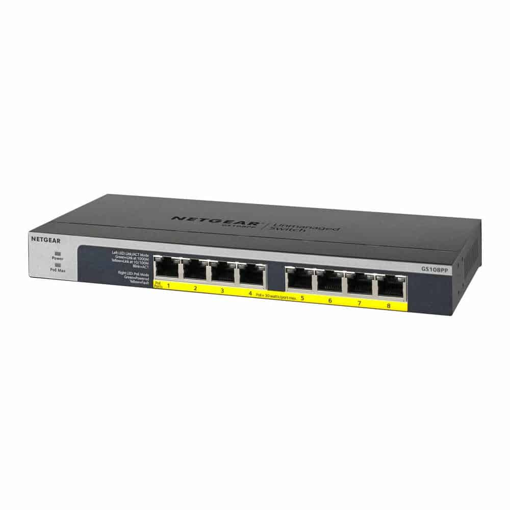 (image for) Netgear 8 Port PoE/PoE+ Gigabit Unmanaged Swch